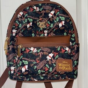 Disney Winnie the Pooh Floral Backpack with Brown Accents